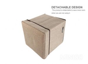 Simple Linen Storage Box (Khaki) | Miniso